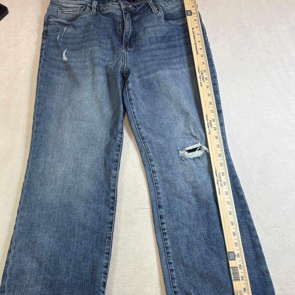 Kut from the Kloth Distressed Blue Straight Leg Jeans